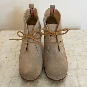 Suede Leather Sperry Topsider Wedge Booties